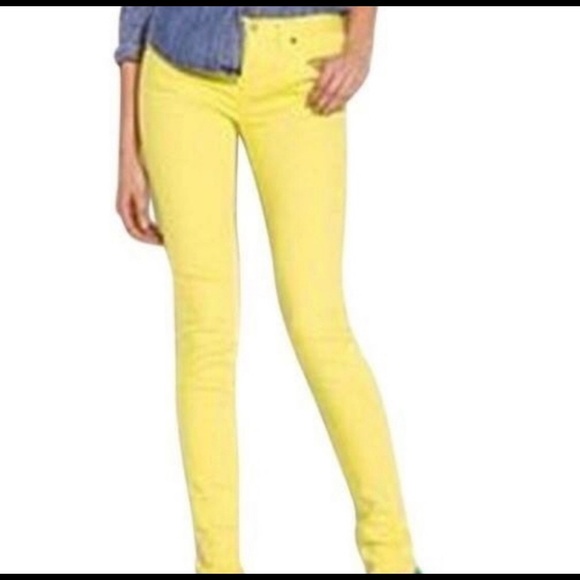 J. Crew Denim - J. Crew 24 Stretch Toothpick Yellow Skinny Jeans